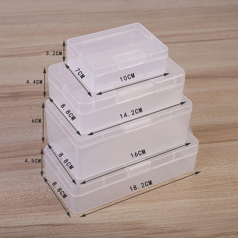 Mini Plastic Box Rectangular Box Translucent Box Jewelry Beads Container Tools Accessories Box Storage Boxes Organizers Case