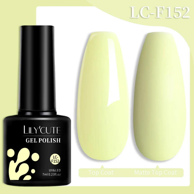 LILYCUTE 7ml Glitter Auroras Gel Nail Polish Summer Gold Colorful Sequins Manicure Semi Permanent Soak Off Nail Art Gel Varnish