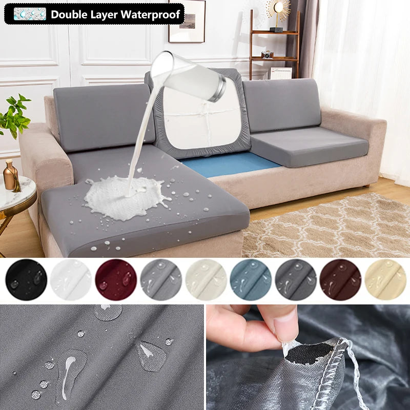 Waterproof Sofa Cushion Covers Sofa Cover For Living Room Silky Sofa Seat Cover Soft Stretch Couch Slipcover Furniture Protector