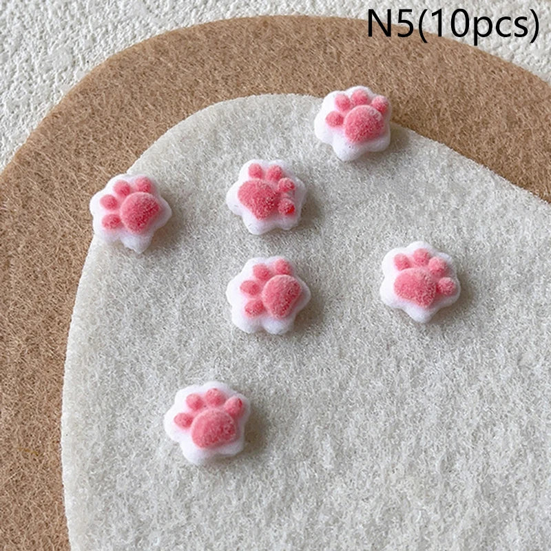 10pcs Nail Art Charms Resin Mini Cherry Strawberry Nail Art Flat Back Stone Figurines Scrapbook DIY Jewelry Decor Crafts