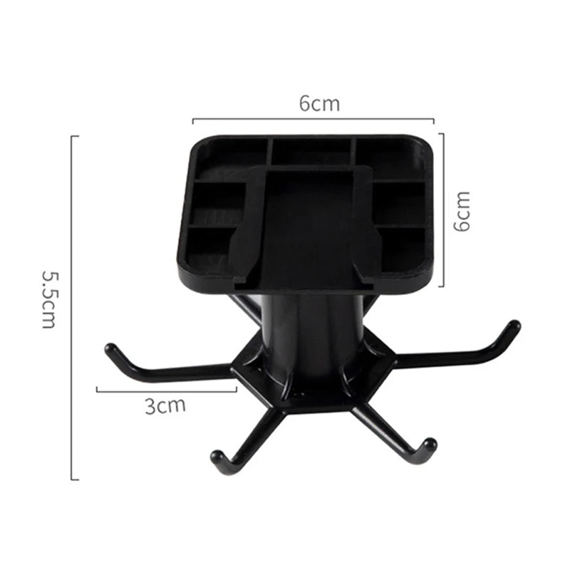 360 Degrees Rotated Kitchen Hook, 6-claw Rotating Hook, Wall Mounted, Kitchenware, Spoon Storage Rack, Clothes Ties Hanging Rack