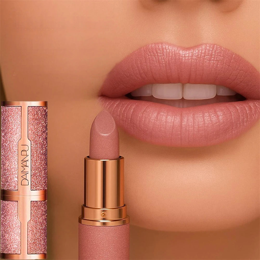 Rose Smoke Powder, Bright Starry Sky, Glossy Velvet Texture, Durable, Make Your Lips Shiny, Waterproof, Anti-fouling.lipstick