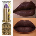 1pc Sexy Glitter Shiny Red Lipstick Pearlescent Lip Tint, Long Lasting Lip Senior Matte Lip Makeup Gifts for Women Metallic Lip