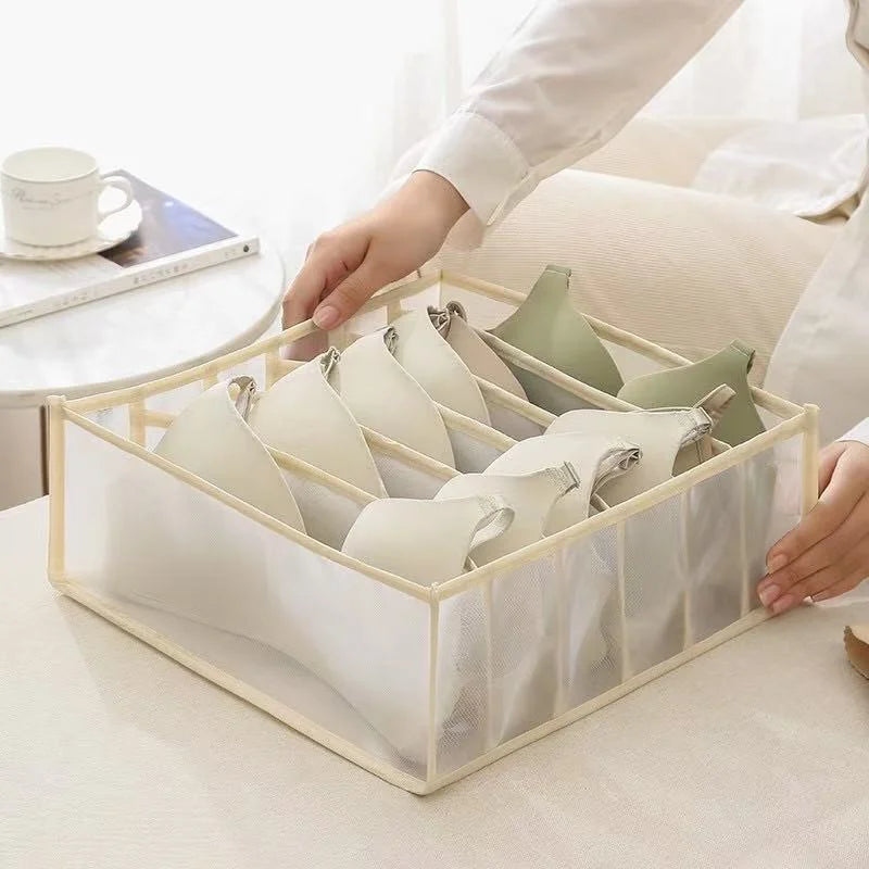 Mesh Sock Organizer,Lingerie Organizer,Foldable Multi-functional Wardrobe Organizer,Household Compartmentalized Drawer Organizer