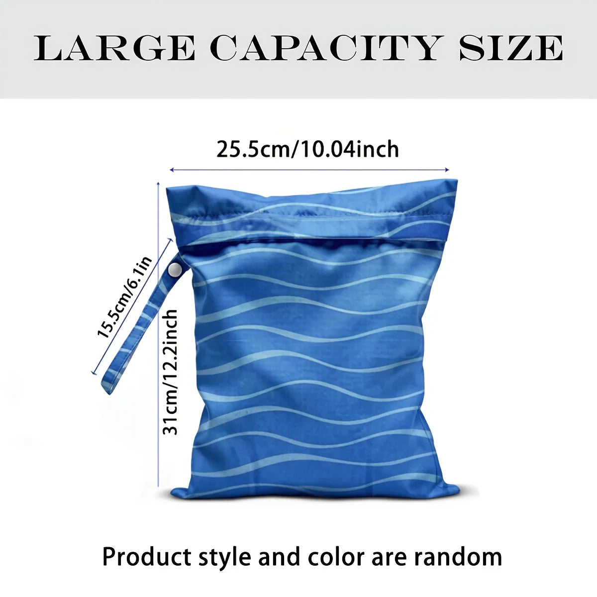 Waterproof Dry Wet Separation Bag Fashion Beach Zipper Bag for Travel Swim Pool Yoga Sportswear Cosmetics Lingerie Storage