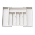 UpgradedAdjustable Plastic Cutlery Drawer Organizer Divided Storage Tray Space Saving Holder for Kitchen Knives Spoons Tableware