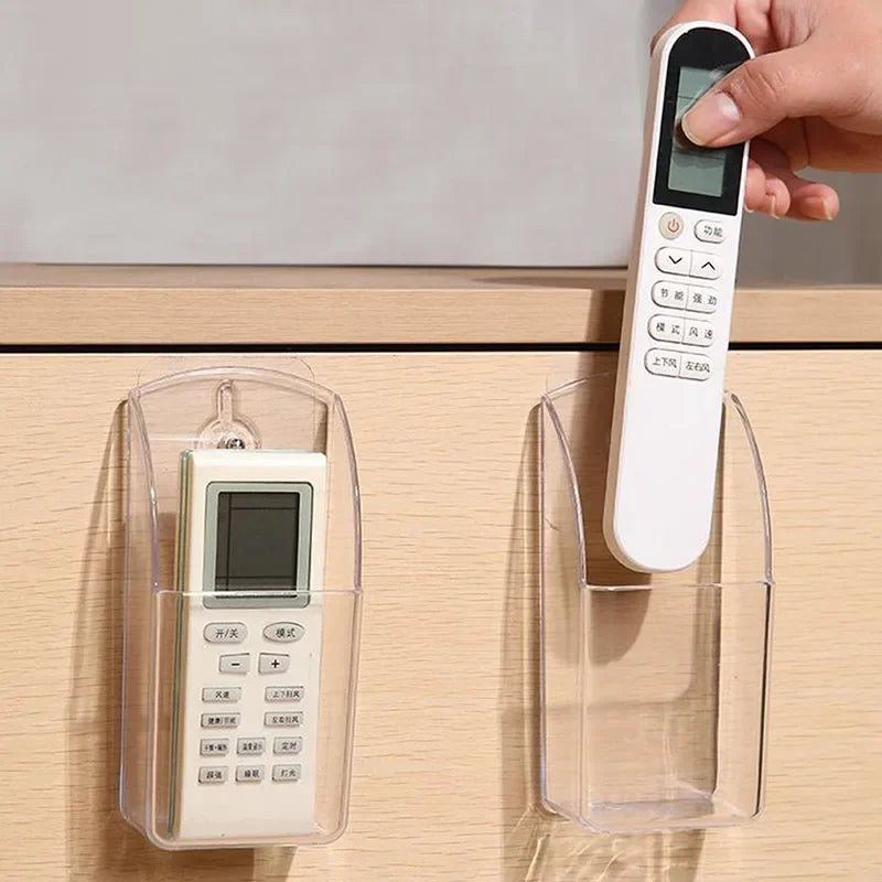 1Pcs Simple and Generous Acrylic TV Remote Control Holder 1/4 Case Wall Mount Storage Box for Mobile Phone and Remote Control