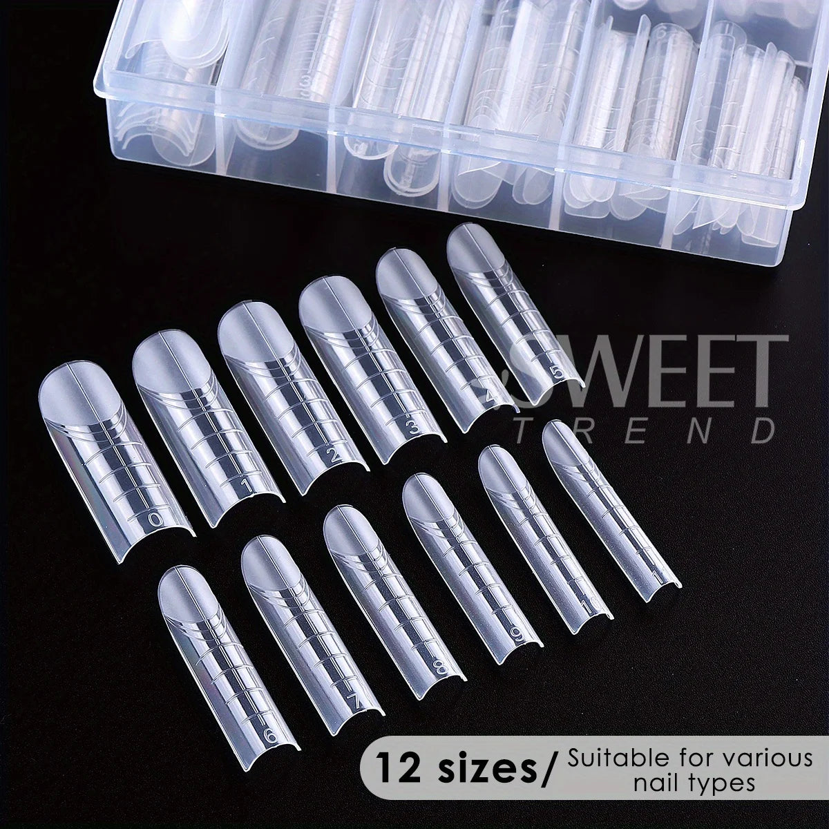 120pcs Toenail Extension Mold Kit Reusable Acrylic Gel Extension Forms Dual Forms Reusable DIY Full Cover Fake Pedicure Supplies