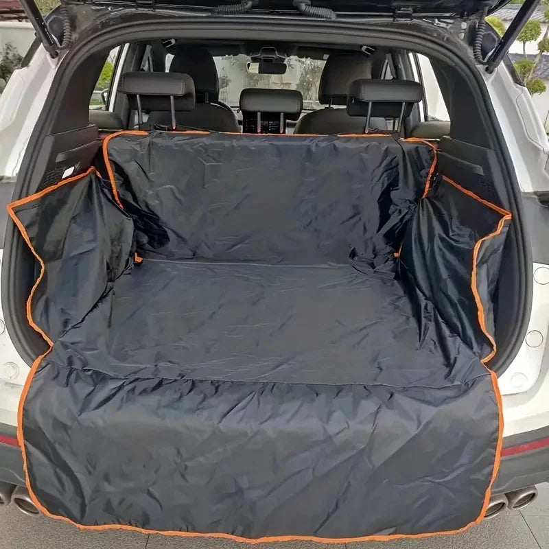 Durable Polyester Auto Trunk Mat for Pets - Non-Slip, Scratch-Resistant, Easy-Clean Mat for SUVs and Cars, Pet Safety Mat