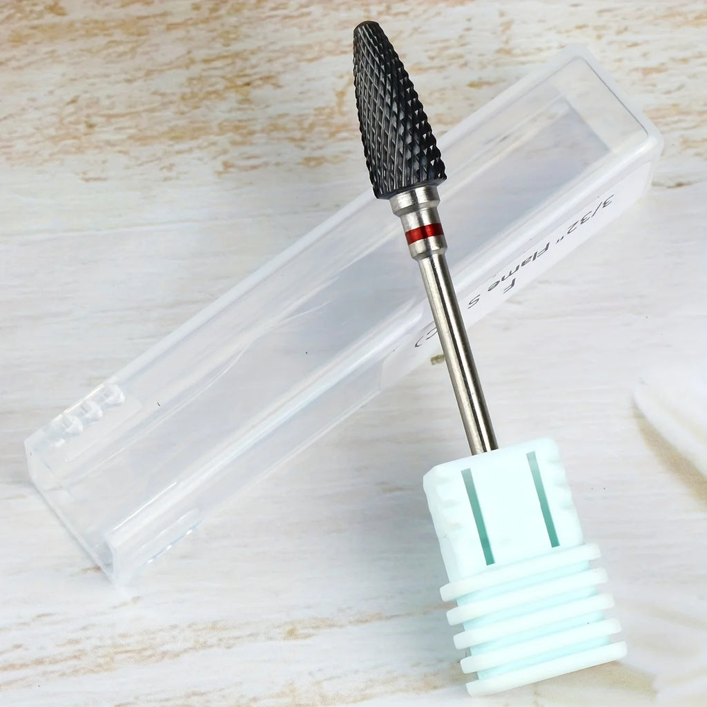 1or5pcs Black Ceramic Nail Drill Bits 3/32'' Safe & Professional Nail Cleaning Polishing Head For Callus & Dead Skin Removal