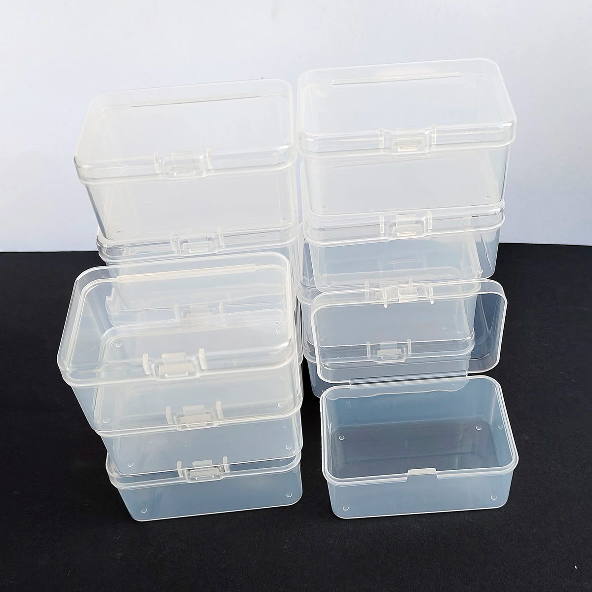 12/18/36Pcs Bead Storage Box Transparent Plastic Container with Hinged Lid, Small Items, Crafts, Jewelry Beads