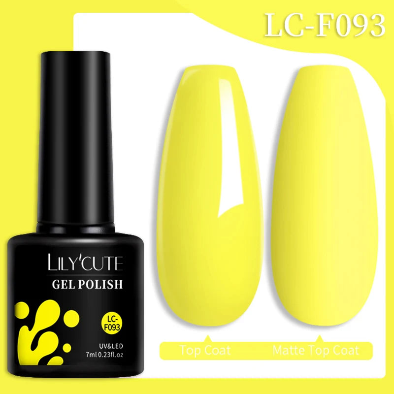 LILYCUTE 7ml Glitter Auroras Gel Nail Polish Summer Gold Colorful Sequins Manicure Semi Permanent Soak Off Nail Art Gel Varnish