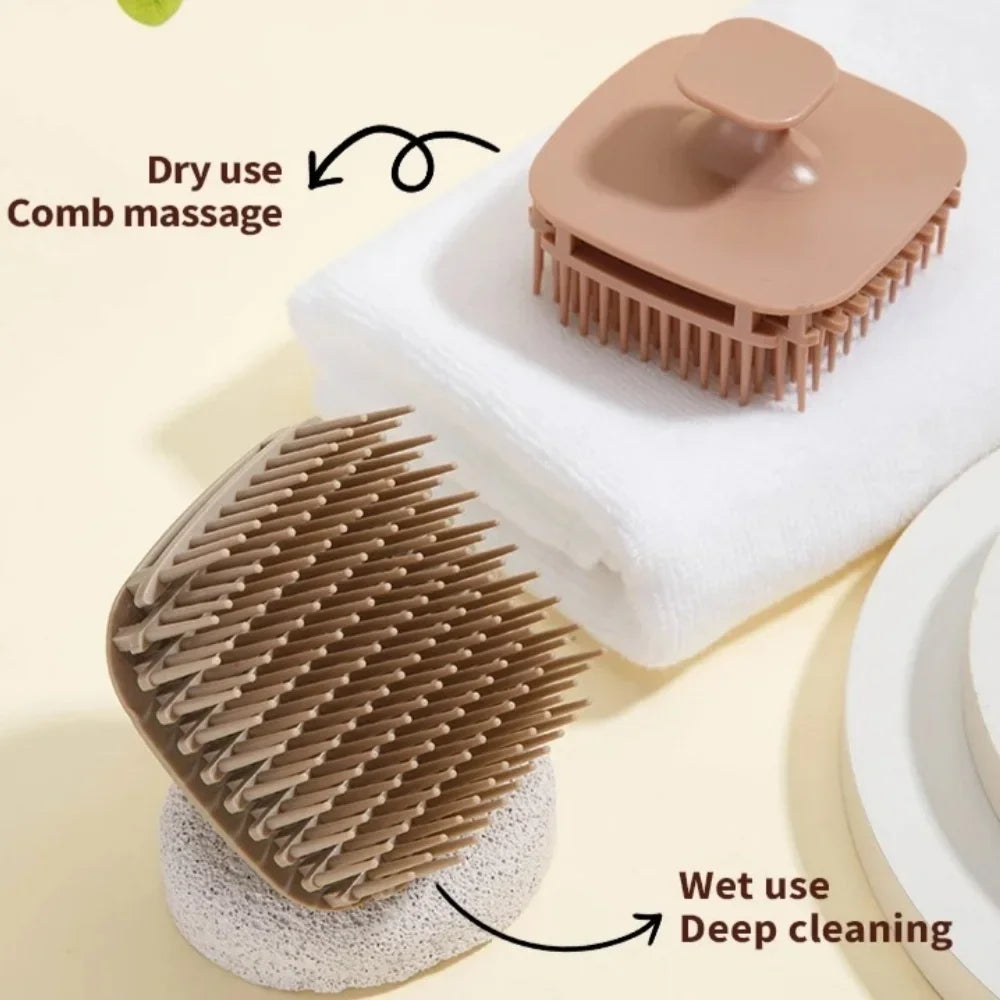 Square Shower Scalp Massager Brush Shampoo Hair Wash Comb Body Exfoliator Portable Salon Household Hairdressing Care Accessory