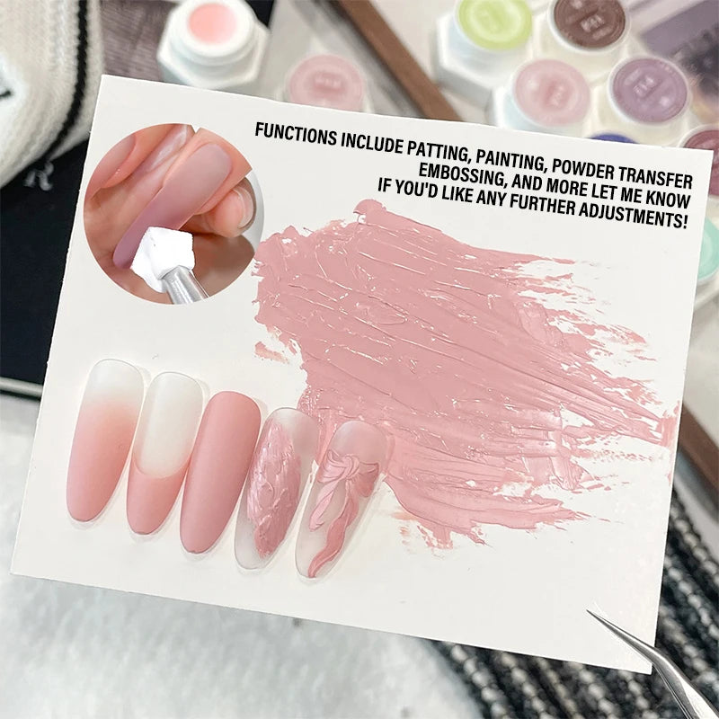 Nail Air Cushion Patting Gel, No Wash High Saturation Solid Color Gradient Shading, Offline Nail Salon Specific UV Nail Polish