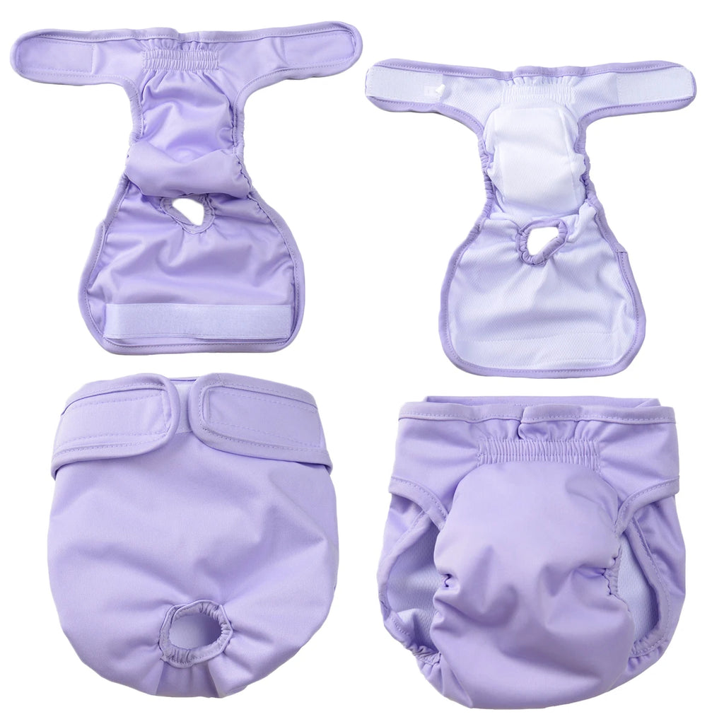 3pcs Washable Female Dog Diaper for Small Medium Dogs Adjustable Pet Physiological Pant Reusable Leakproof Pets  Diapers Sets