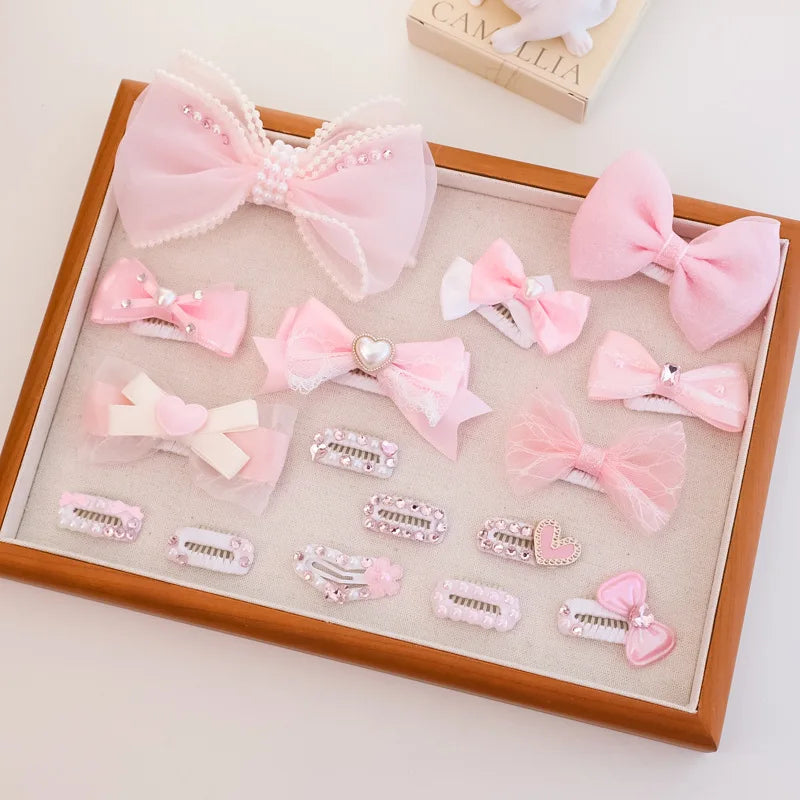 Pet Handmade BB Clip Hair Clip Long Haired Cat Bow Headband Malzis Dog Pink Heart Decoration Dog Accessories for Small Dogs