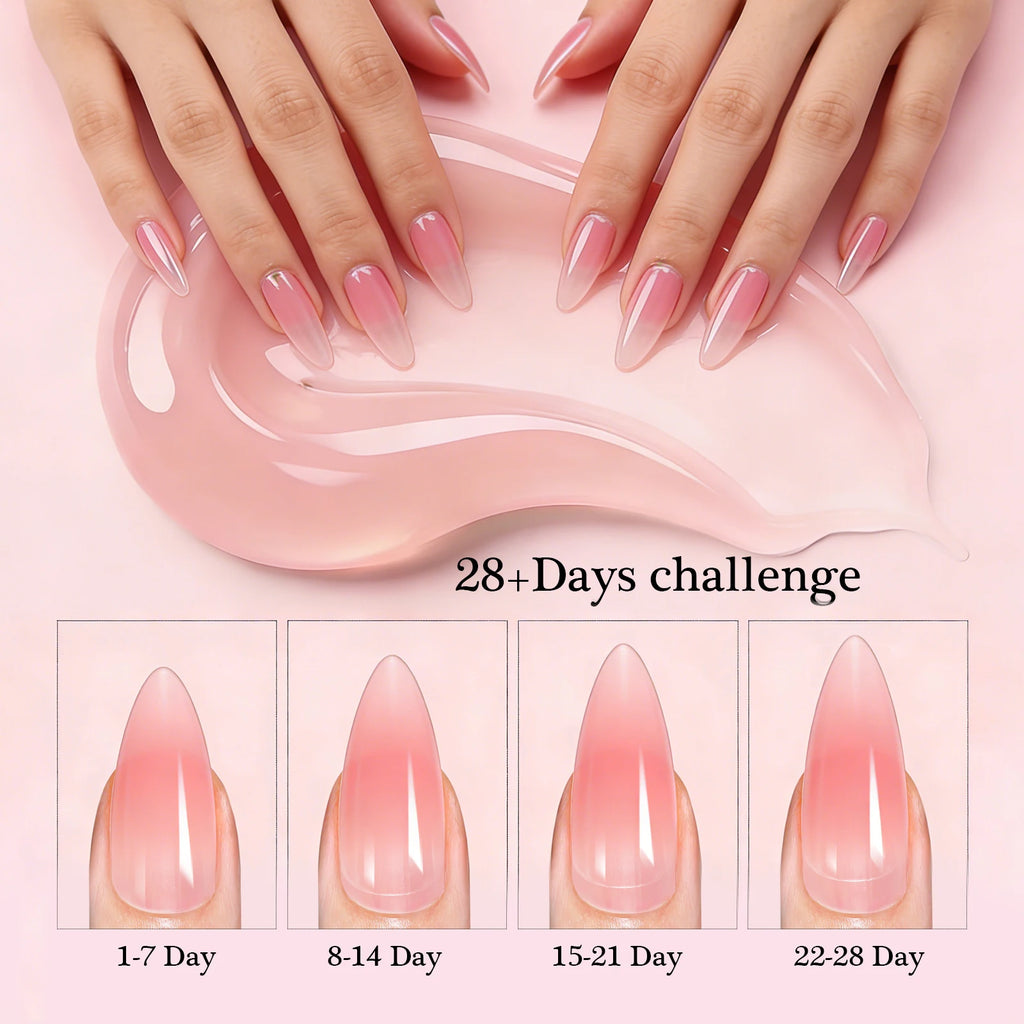 Misscheering15g 5-in-1 Acrylic Gel UV LED Nail Extension Gel Shaping Building Repair Clear/Rose Pink/White Long-Lasting 28+ Days