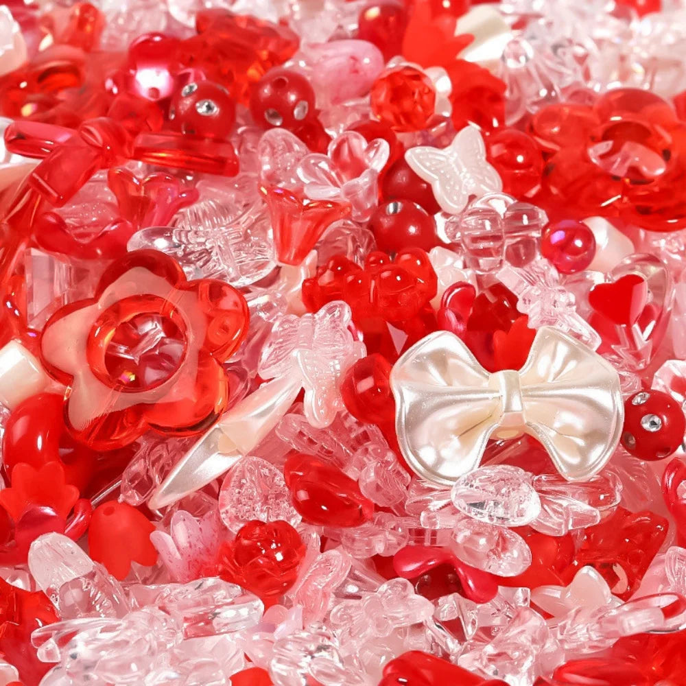 50g/pack Mixed Style Mixed Color Acrylic Loose Beads For Bracelet Necklace Jewelry Making Supplies DIY Handmade Accessory
