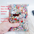 50g 3D Random Mixed Resin Bow/Diamond Nail Art Charms Cartoon Shapes Heart/Flower/Ribbon Rhinestone Cute DIY Manicure Accessory