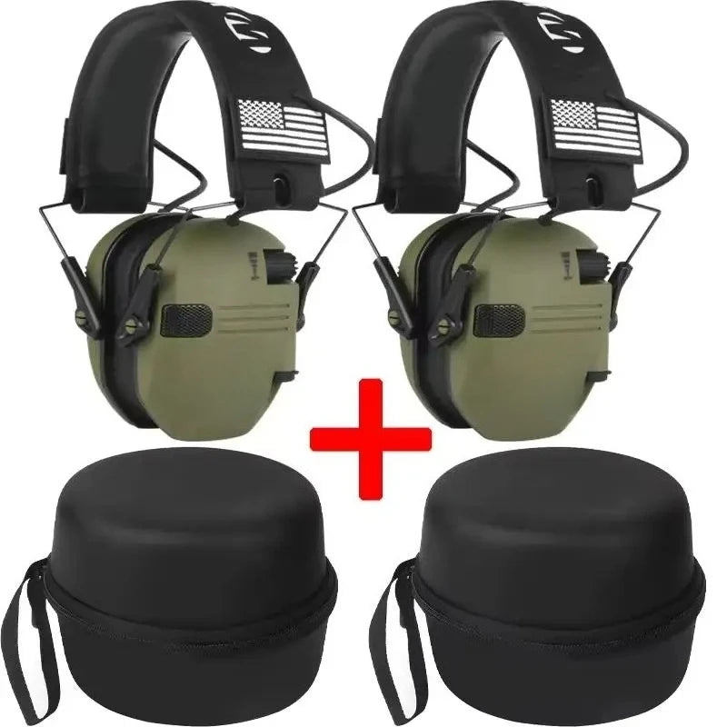 Shooting Hunting Electronic Earmuffs Active Noise Cancelling Protect Hearing Tactical Headset NRR22 EMI Filtering Sound Amplify