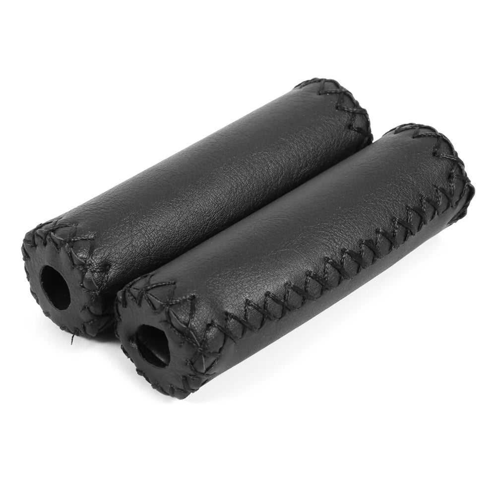 Bike Mountain Bike Artificial Leather Leather Bicycle Grips Retro Cycling Grip Vintage Bicycle Grips Bicycle Handlebar Grips