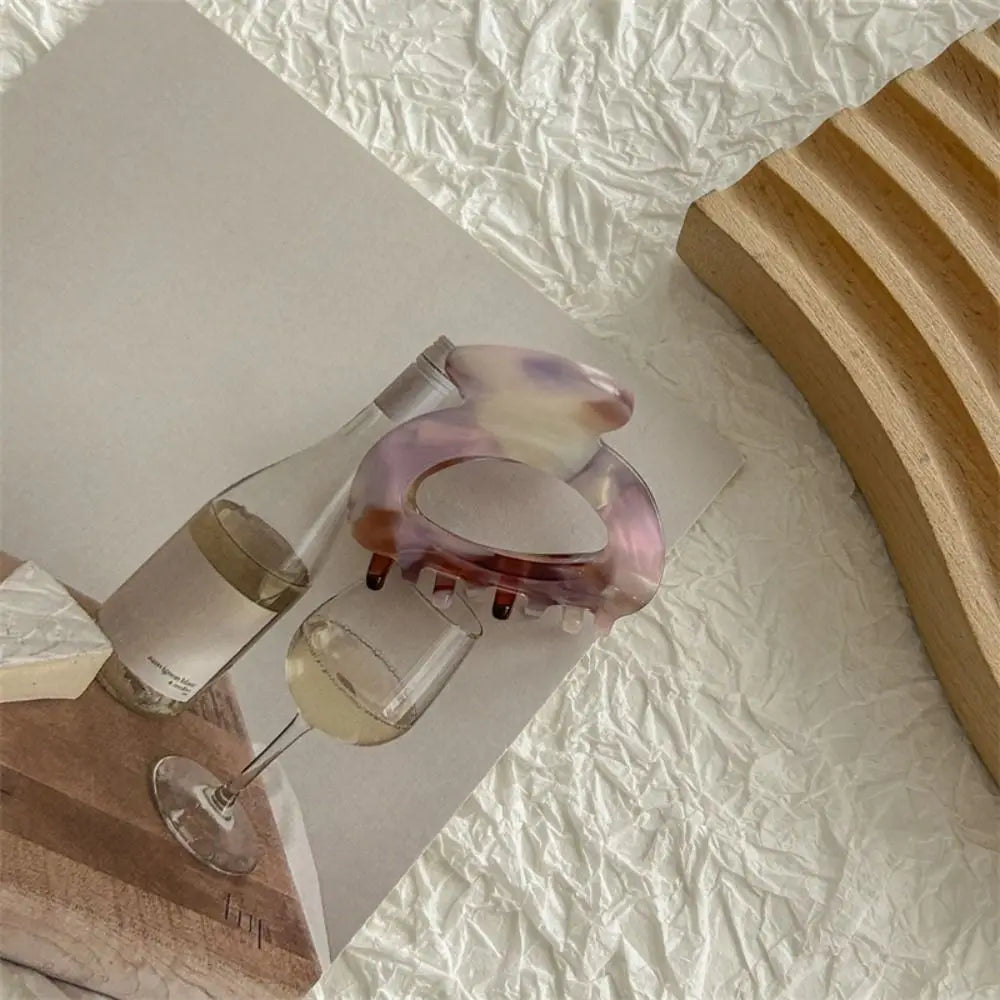 Fashion French Hair Claw Clips Elegant Retro Crab Shark Clip Acetate High Ponytail Holders for Women Girls