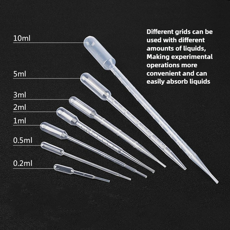 2ml 3ml 5ml 10ml Aquarium Fish Tank Brine Shrimp Feeder Plastic Dropper Pipette Graduated Dropper Babbitt Pipette 5pcs/10pcs