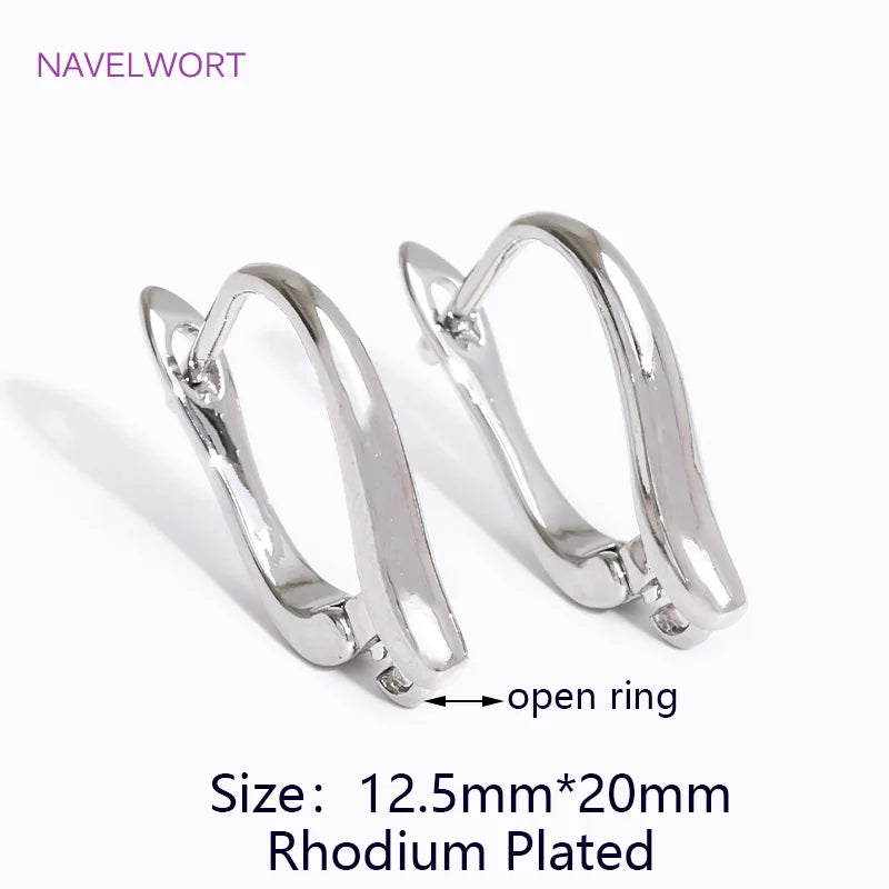 DIY Earring Making Accessories 18K Gold Plated Smooth Earring Hook Clasps Brass Metal Earwires Hooks,Jewelry Making Supplies
