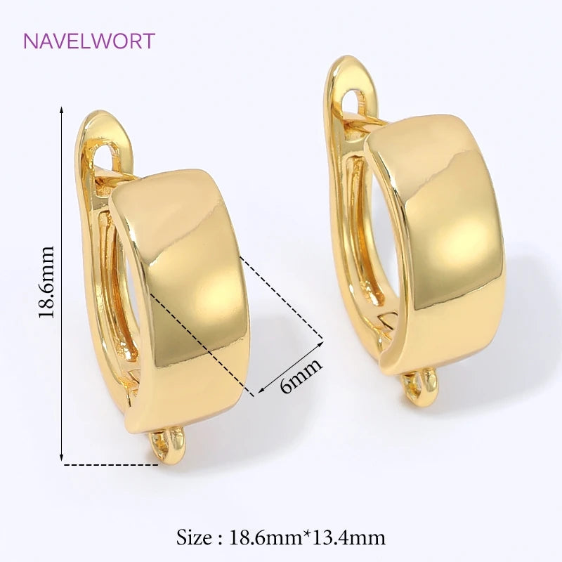 Multi Styles 18K Gold Plated Brass Shvenzy Earring Hooks Ear Wire Fastener,Accessories For Earrings,DIY Jewelry Making Supplies