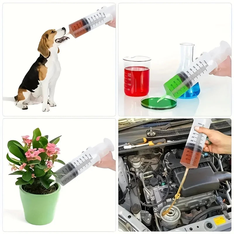 Versatile Oil Pump Syringe with 20ml-1000ml Capacities Including Needle Tube and 1m Soft Tube
