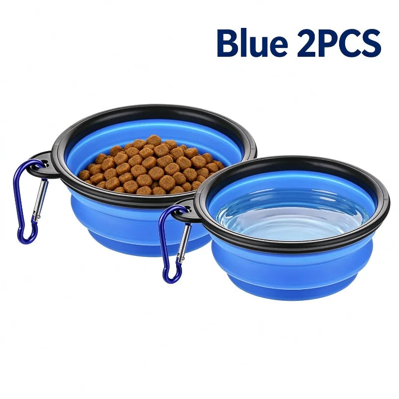 Durable TPR Portable Pet Food Bowl for Cats And Dogs Silicone Collapsible Travel Outdoor Water Food Bowl for Pets