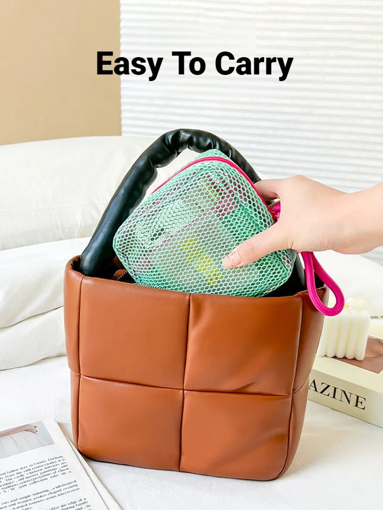 Stylish Square Mesh Zipper Storage Pouch For Cosmetics Keys Coins Stationery Ideal As Cute Gifts