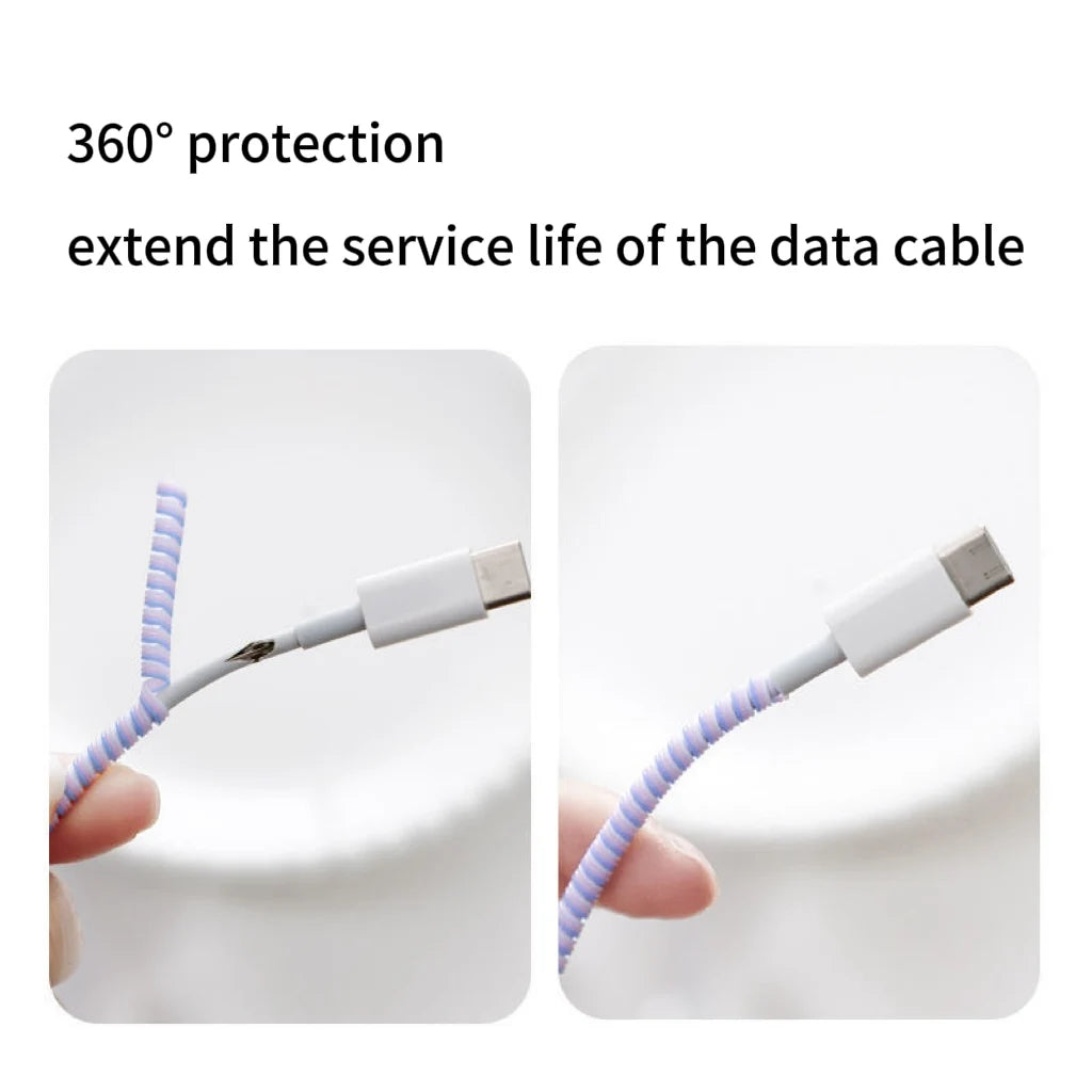 1.4cm Cable Protector Winder For USB Charging Data Cable Wire Protection Cover Protect Data Cord Protector Cable Organizer