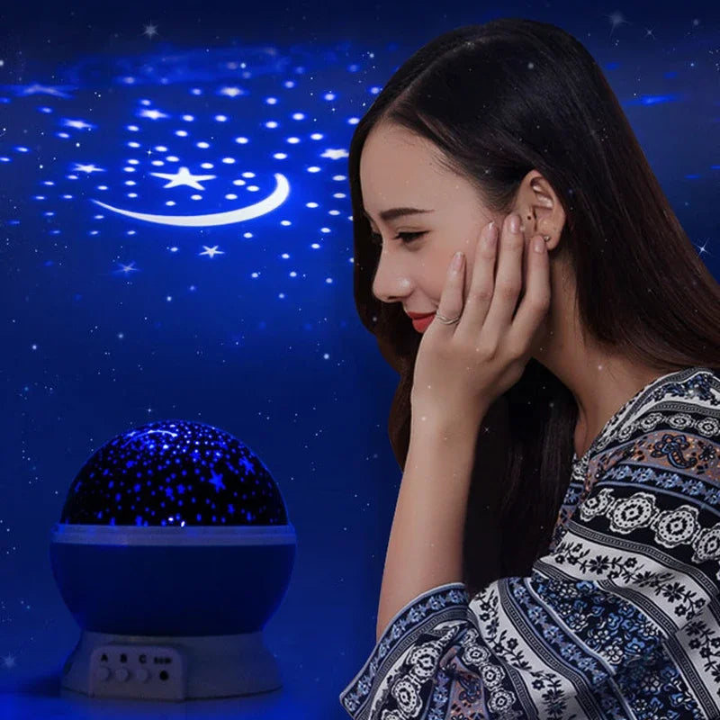 GGbingo Night Lamp Projector Starry Sky Night Light Lamp Decor Rotating Starry Nursery Moon Galaxy Projector Table Light