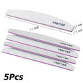 1-10Pcs Nail File Buffer 100/180 Grit Half Moon Nail Files Double Side Sandpaper Sanding Grinding Gel Nail Polish Manicure Tool