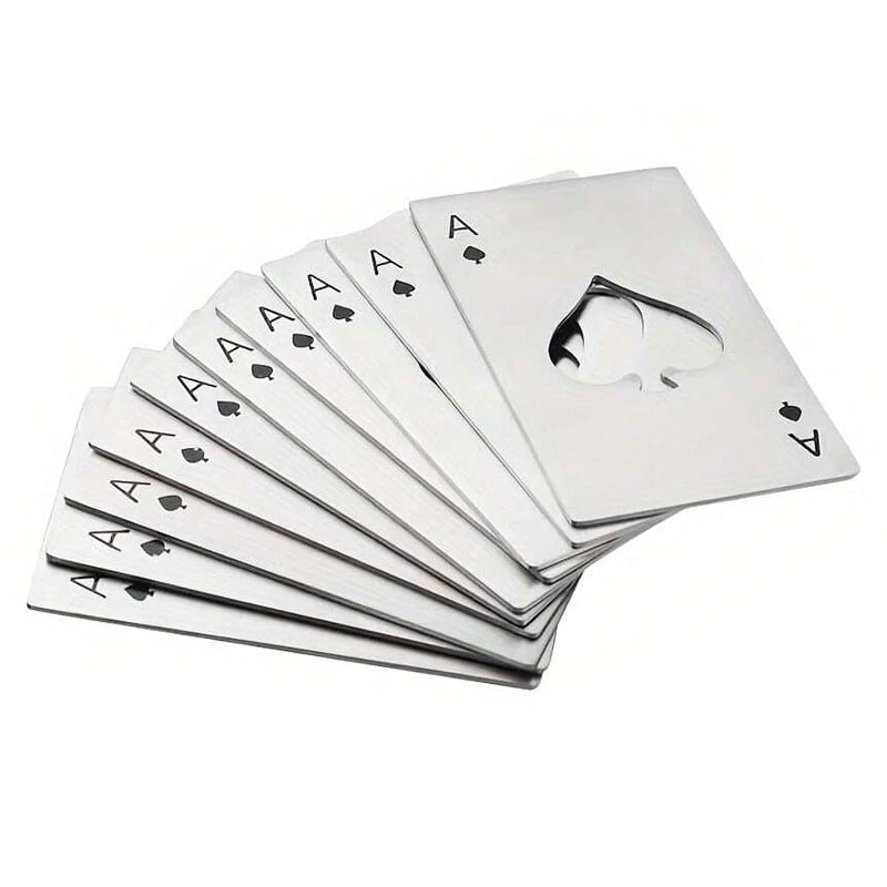 Stainless Steel  Spades A Winemaker Bottle Opener Playing Cards Bottle Opener Credit Card Beer Bottle Opener
