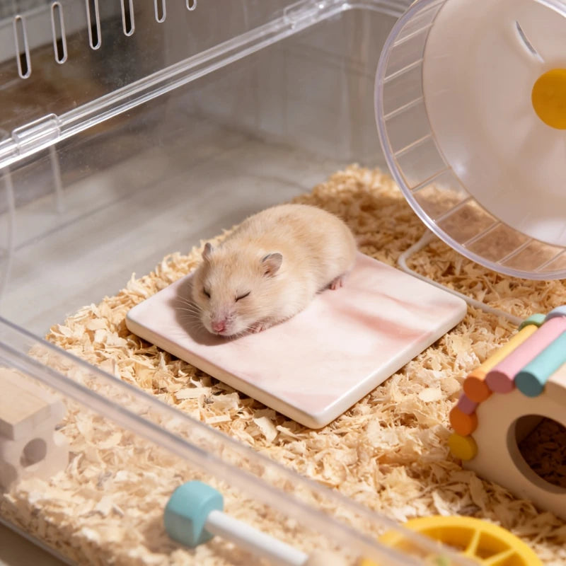Square Hamster Cooling Pad Chew-proof and Tip-resistant Cooling Mat Cooling Pad for Hamsters Small Pet Easy To Clean