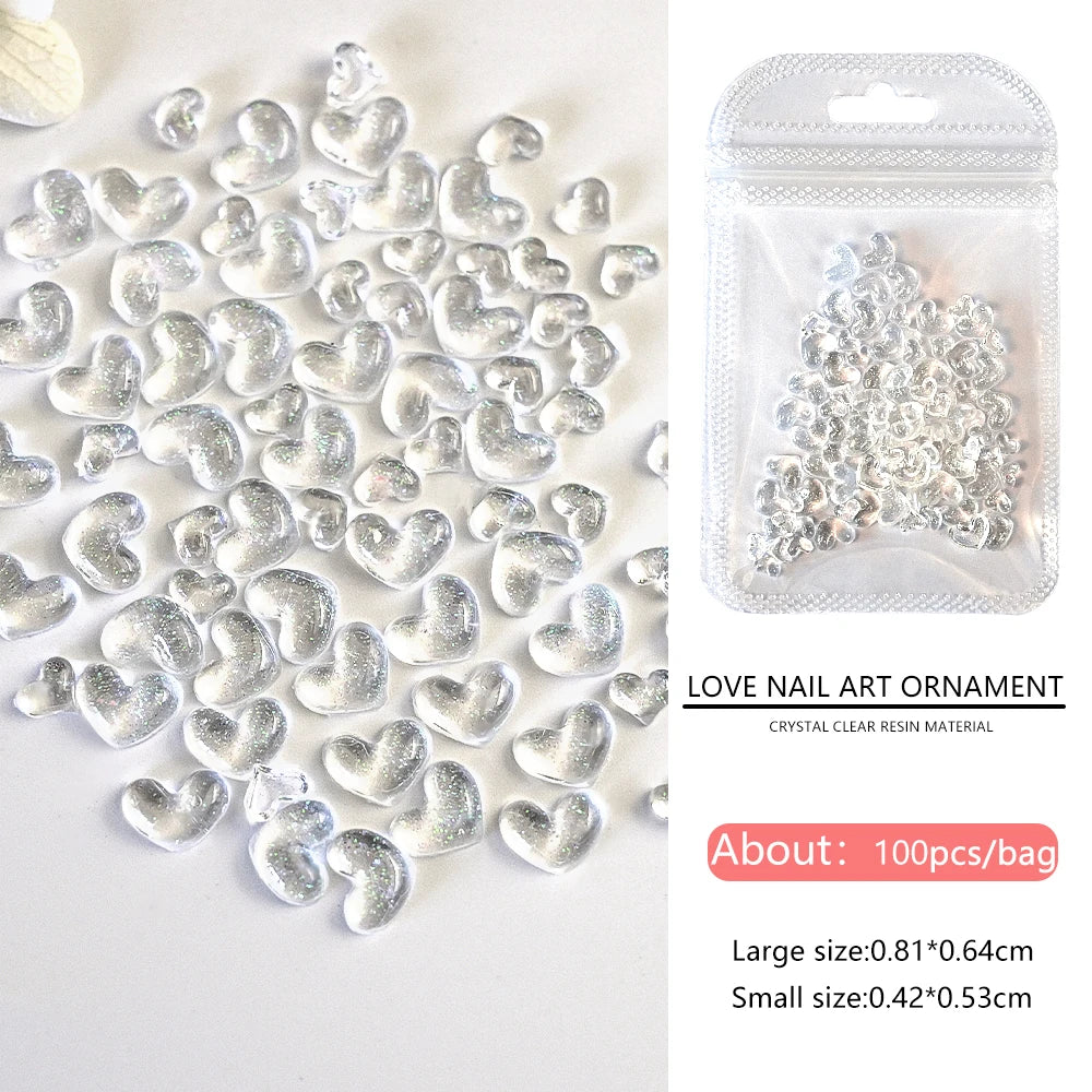 500-600pcs Bow Flower Nail Art Resin Decorations Mix Shapes Nail Charms Press on Manicure Supplies Jewelry Kawaii Accessories *&