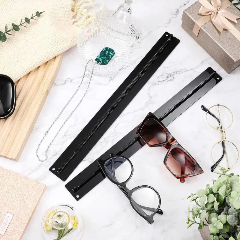 Sunglasses Holder Organizer Acrylic Sunglasses Storage Hanger Rack Wall Mounted Eyeglasses Holder Eyewear Display Rack B03E
