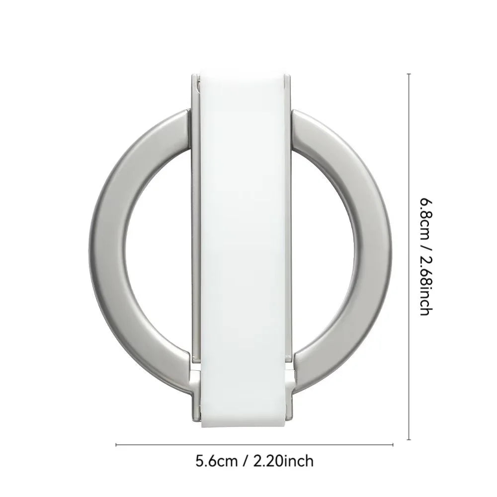 2025 innovative design aluminum alloy magnetic mobile phone ring holder, 360° rotation, 120° swing, suitable for iPhone 12+