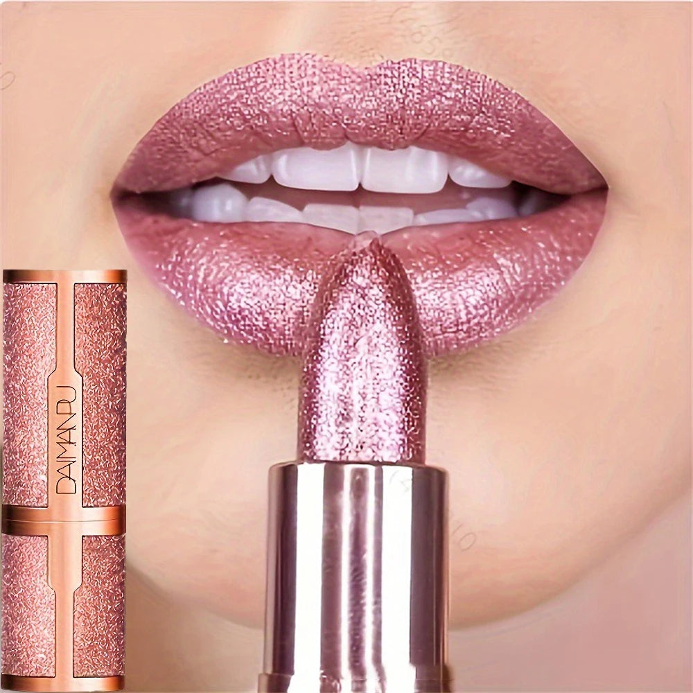 Rose Smoke Powder, Bright Starry Sky, Glossy Velvet Texture, Durable, Make Your Lips Shiny, Waterproof, Anti-fouling.lipstick
