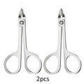 Stainless Steel Cuticle Scissors Nail Clippers Portable Multifunctional Tool for Manicure and Pedicure Trimmer Ingrown Tool