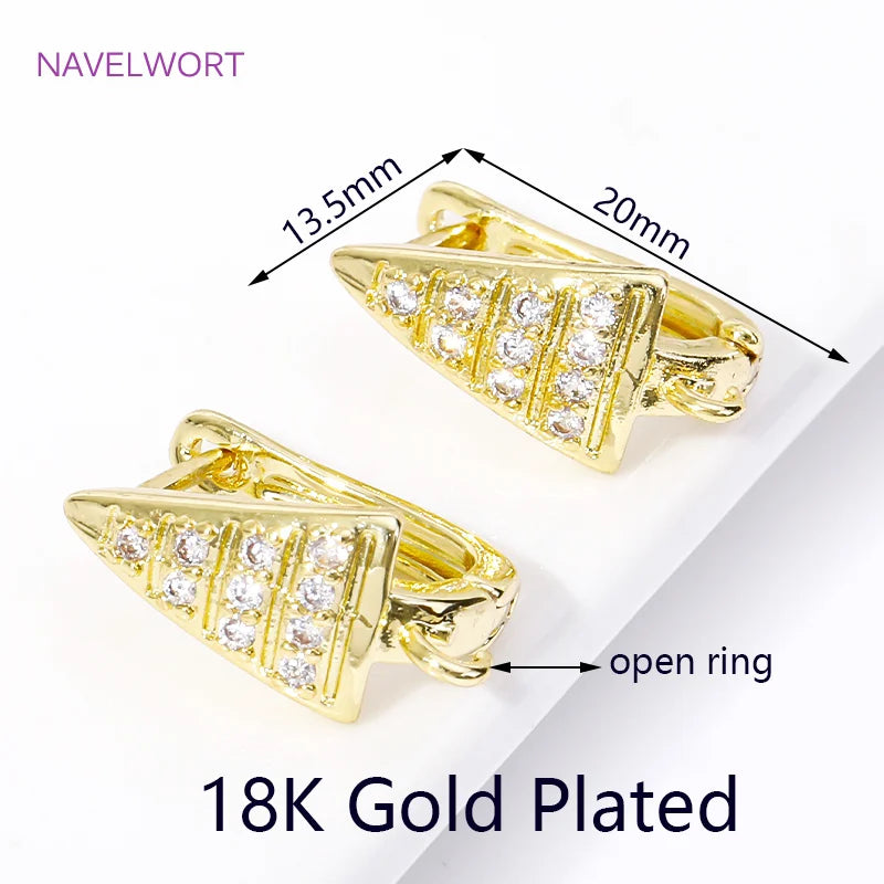 Multi Styles 18K Gold Plated Brass Shvenzy Earring Hooks Ear Wire Fastener,Accessories For Earrings,DIY Jewelry Making Supplies