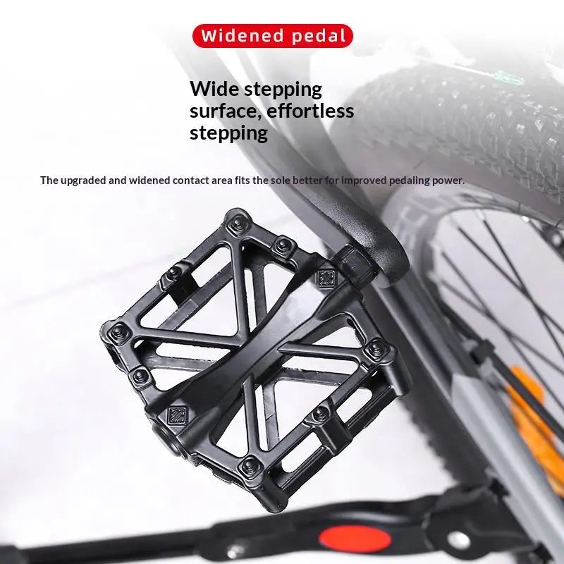 •1 Pair Double Ball Bicycle Pedals Aluminum Alloy Anti Skid Mountain Bike Pedals Ultra-Light Flat Cycling Treadle Platform
