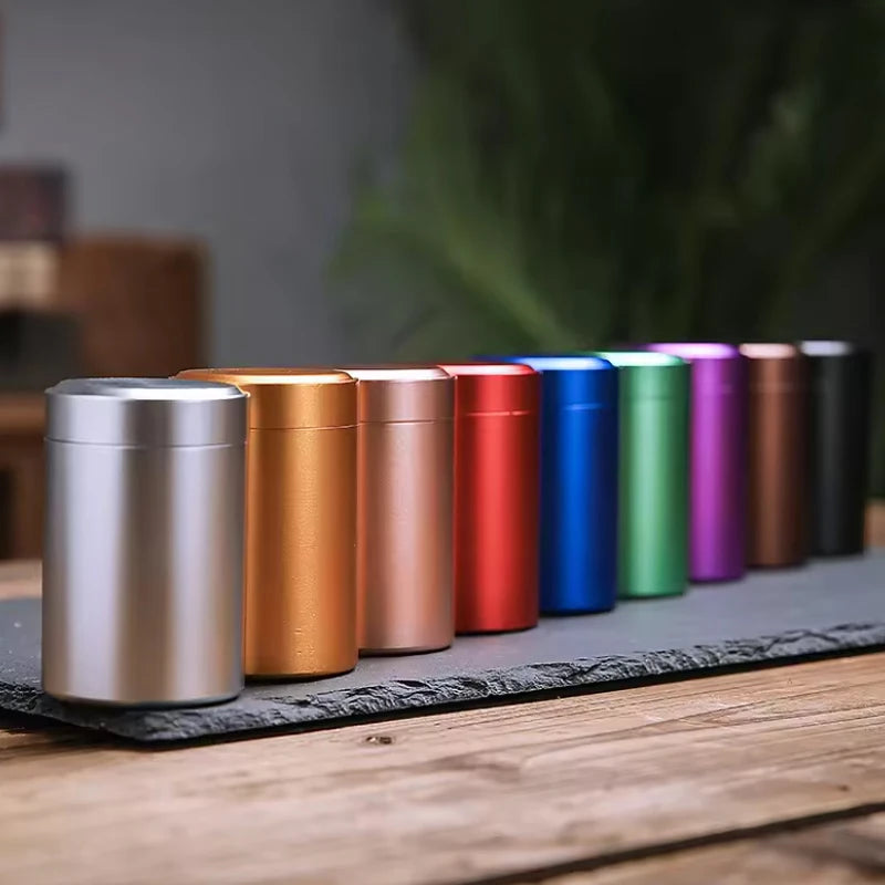 1/3Pcs Mini Metal Box Stainless Steel Tea Can Small Travel Portable Container Jar Sugar Coffee Caddy Organizer Household Storage