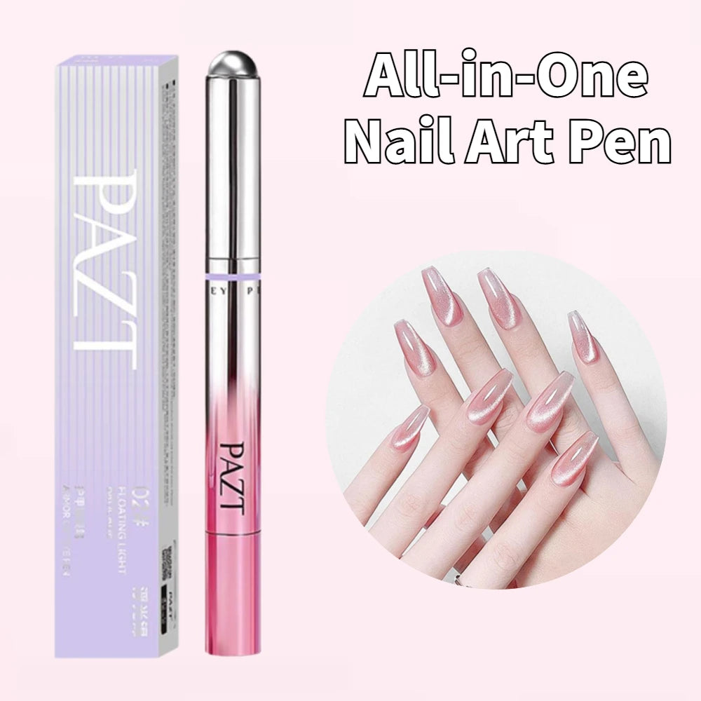 Beginner Friendly Cat Eye Magnetic Nail Gel Pen All-in-One Nail Art Pen For Gel Polish Lazy Manicure Construction Pen Nail Tool