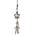 1pcs Cellphone Lanyard Keychain For Phone Style Metal Silver Star Bow Pendant Phone Charm Strap Sweet Cool Girl Pendant