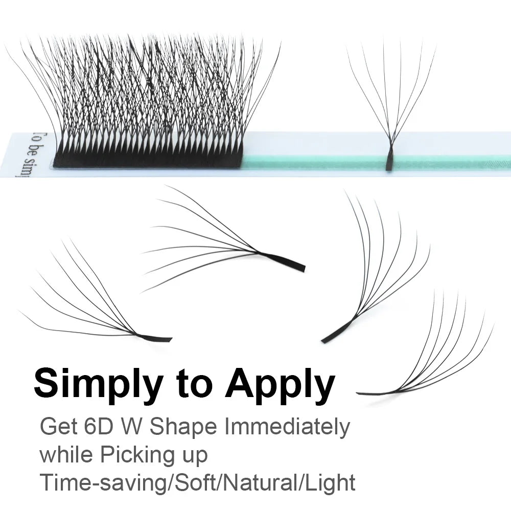 NAGARAKU Automatic Flowering W Shape Bloom 3D 4D 5D 6D 7D 8D Premade Fans Speed Eyelash Extensions Natural Soft Light Full Dense