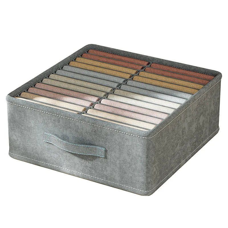 1pc Wardrobe Clothes Storage Organizer Pants Sweater T-Shirt Storage Box with  Board Cabinet Drawer Organizer Jeans Storage Box
