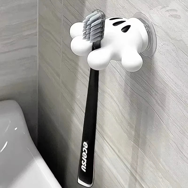 Toothbrush holder Mickey Palm cute bathroom towel suction cup multi-function hook traceless hook data cable winder
